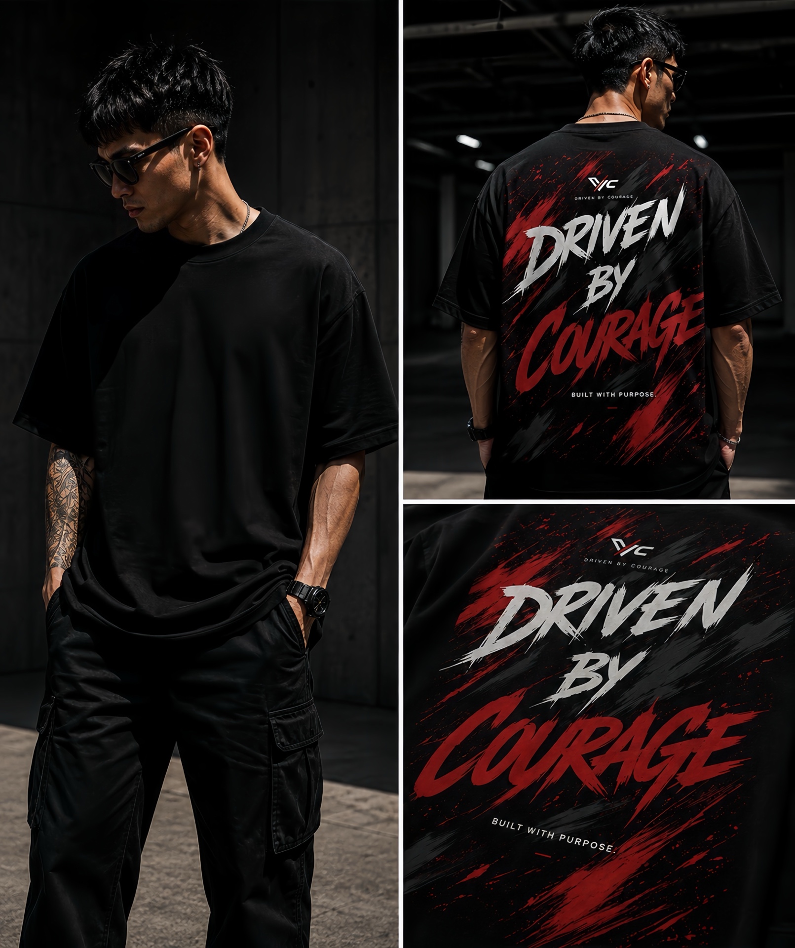 Courage Brush Tee - VIC Original Apparel & Goods